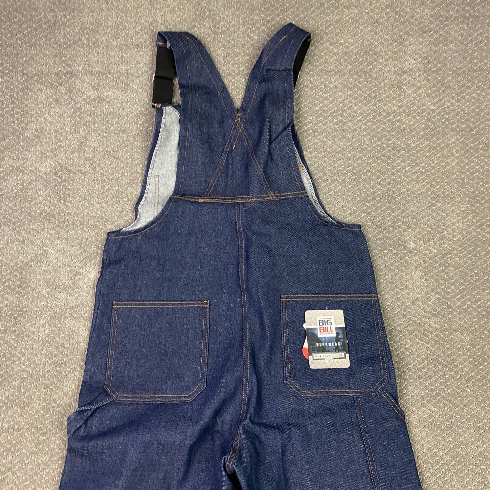 Big Bill Denim Bib Overalls Men's 38 Reg Blue Cotton Made in Canada Workwear